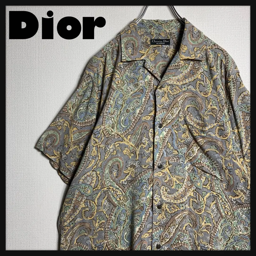 Christian Diorクリスチャンディオール フランス製ペイズリー柄アロハ 2025年最新】Christian Dior アロハシャツ・かりゆしウェアの