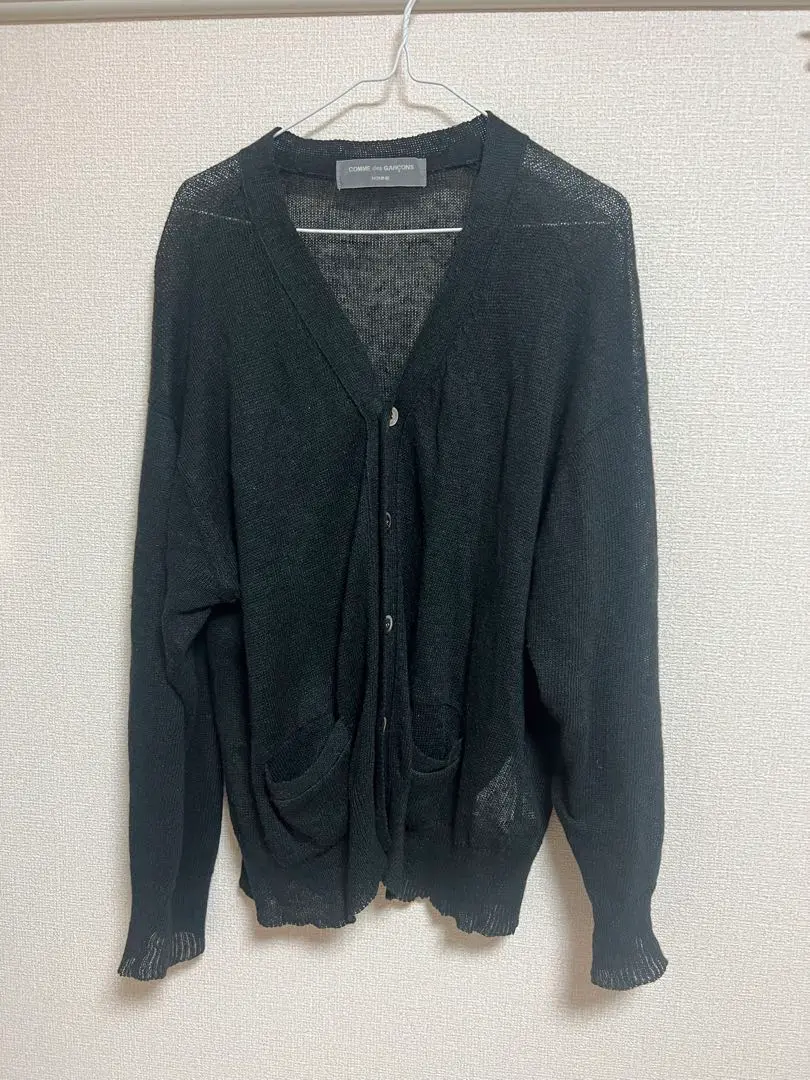 コムデギャルソンオムの麻素材カーディガン　AD2011 2025年最新】COMME des GARCONS HOMME 素材：麻 カーディガンの
