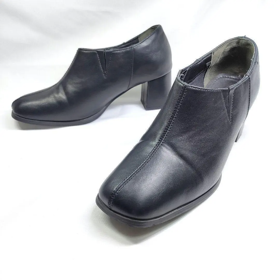 Thumbnail of niko and... niko and... (M) Square Toe Booties Chunky Heel Black