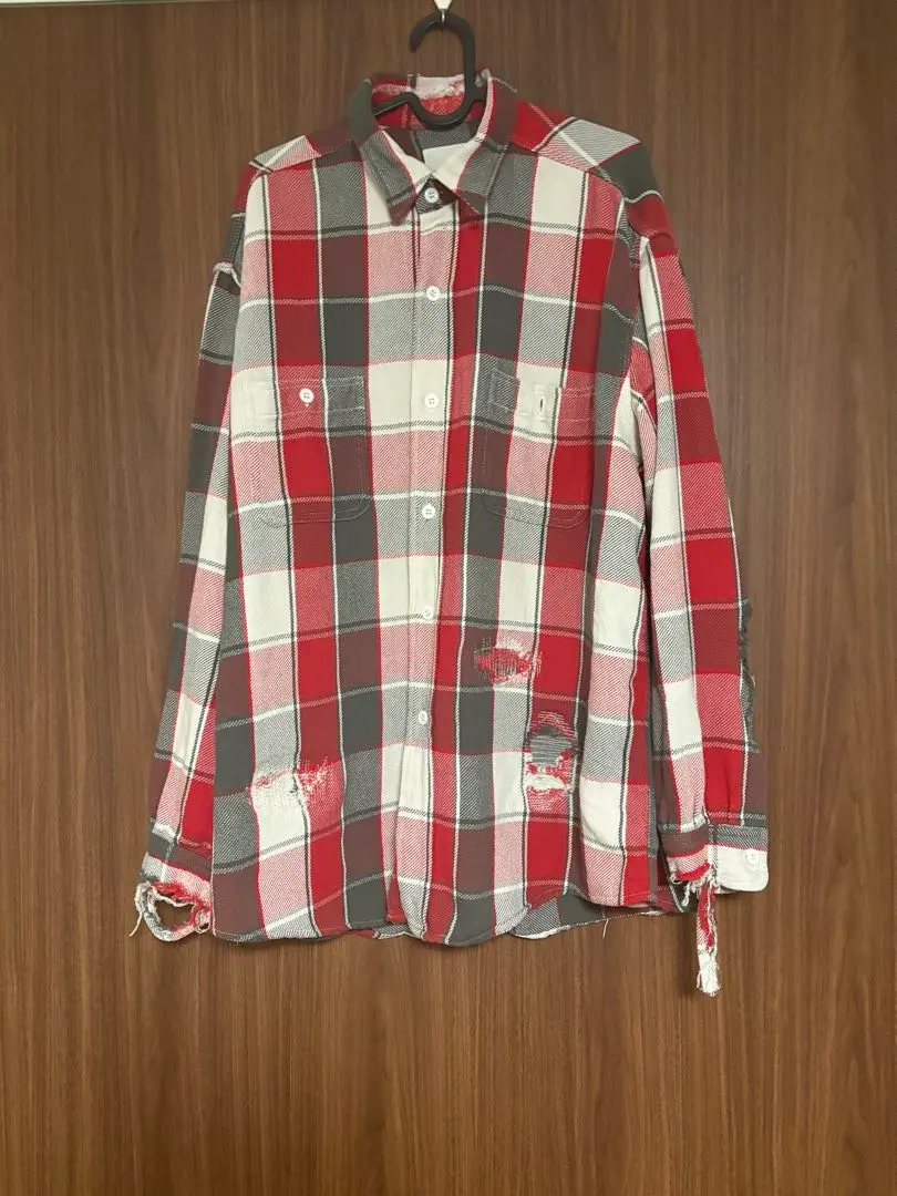 BOWWOW バウワウネルシャツM BOW WOW(バウワウ)PAINTED PAINTER FLANNEL SHIRT(ペインテッド