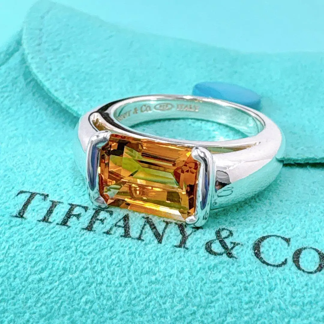 Tiffany&Co. ティファニー シトリンリング シルバー925 18金 約