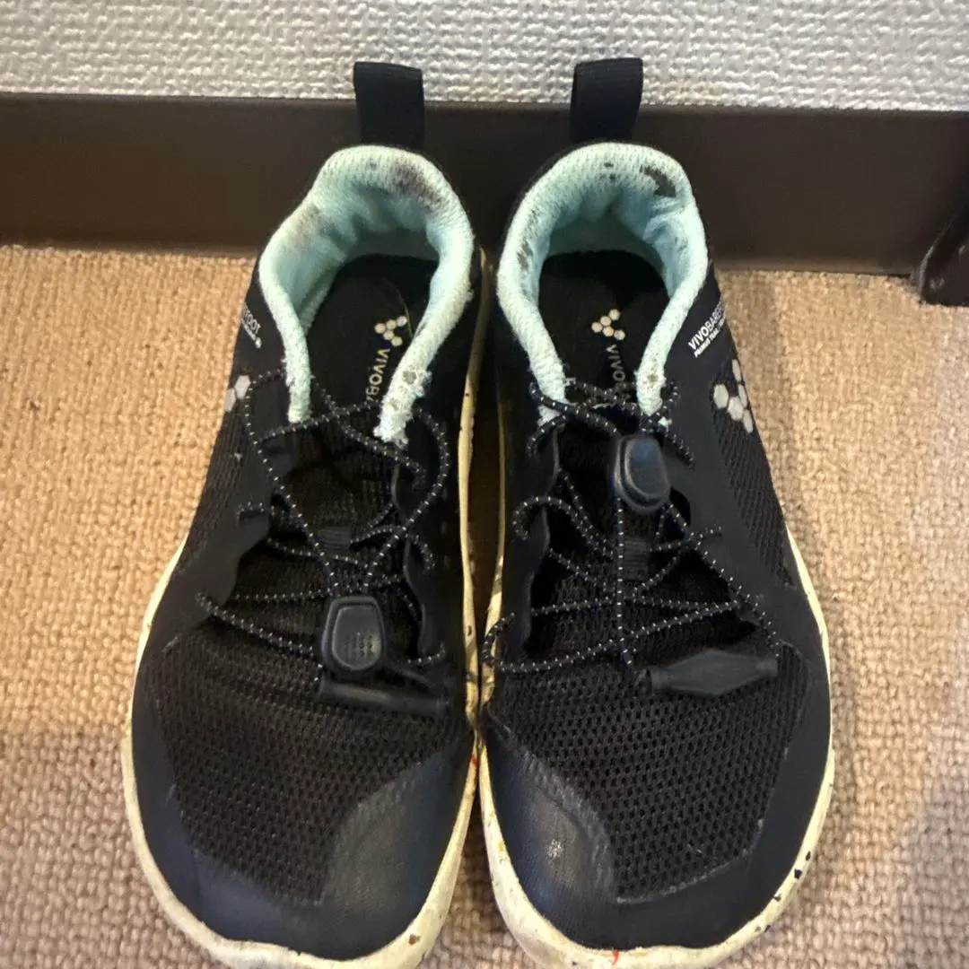 越野跑鞋 兒童 黑色 網眼 Vivobarefoot 的縮圖