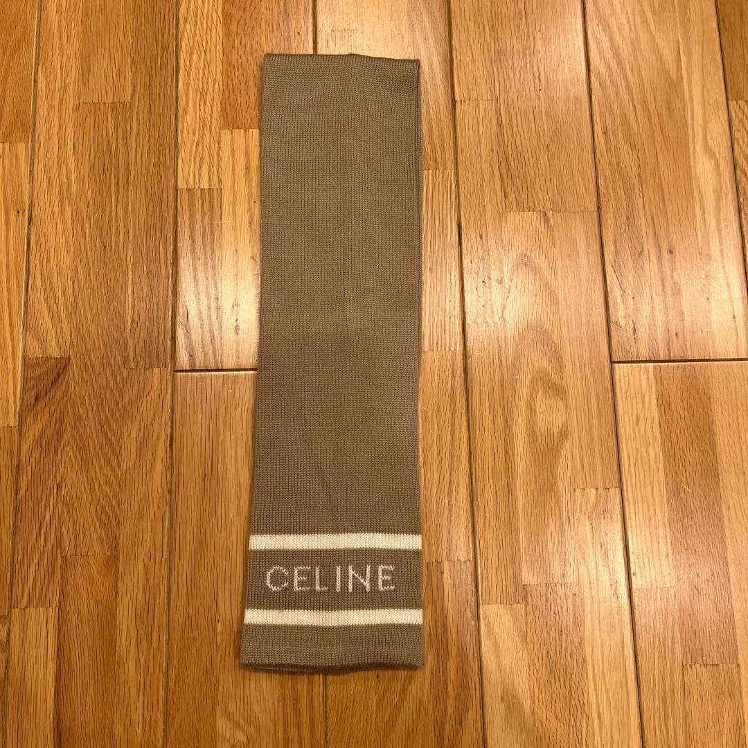 Thumbnail of CELINE Beige Striped Muffler