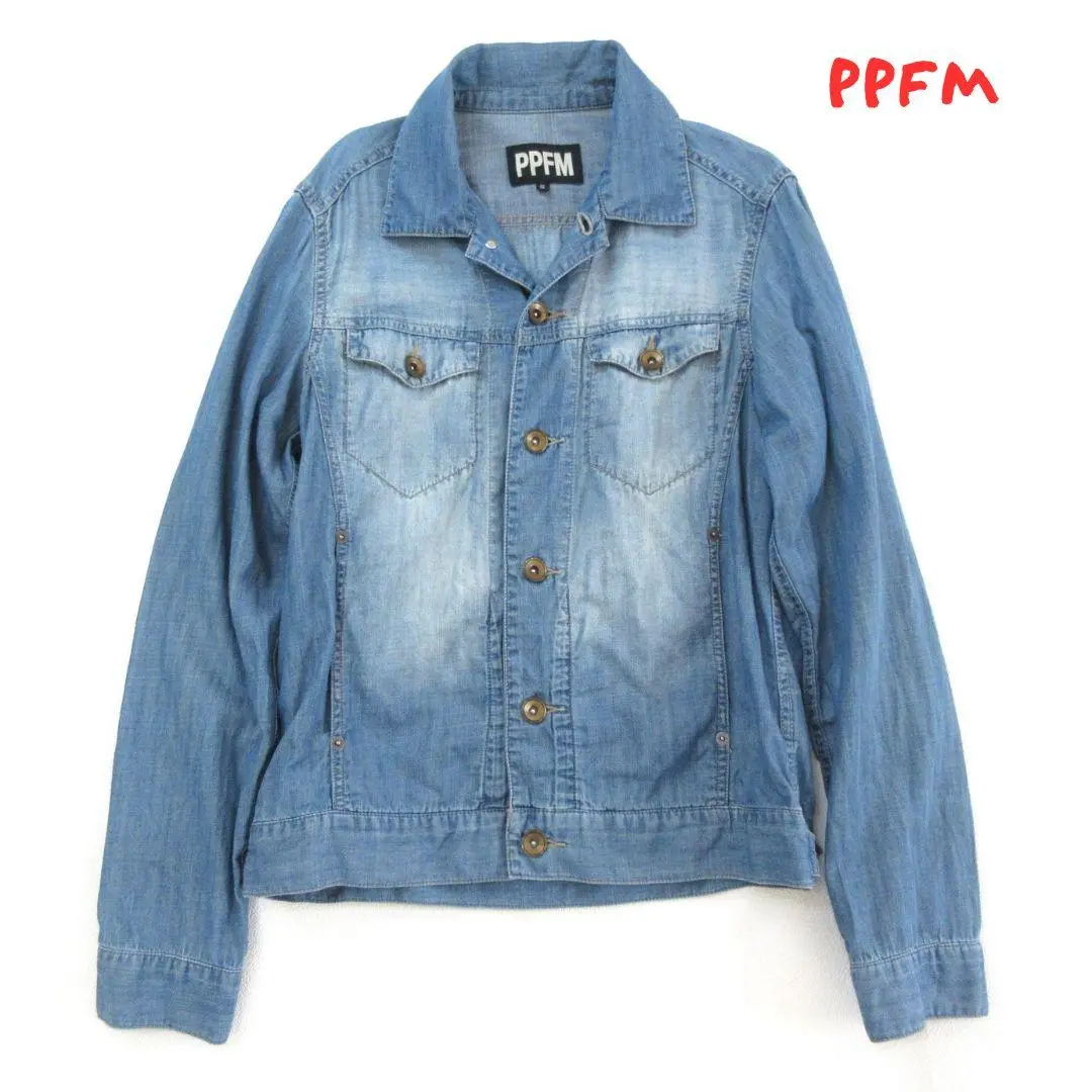 希少00s PPFM ピーピーエフエム ダメージ加工デニムライダース