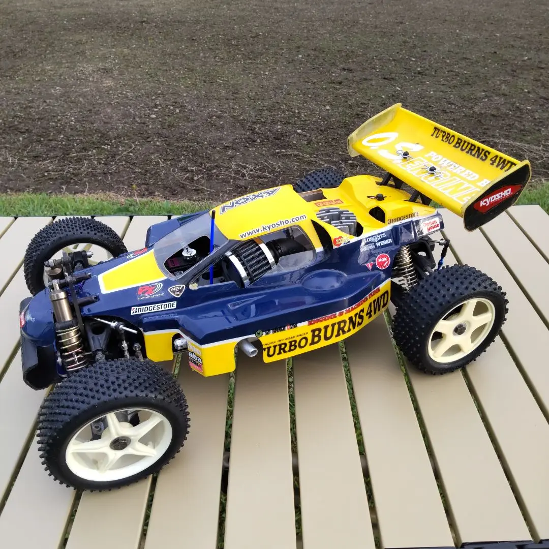 京商 1/8 4WD エンジンバギー ターボバーンズ　OS.MAX RX 当時物 本店は 京商 1/8 4WD エンジンバギー ターボバーンズ OS.MAX RX