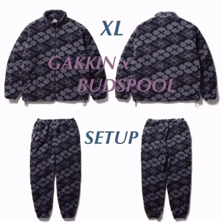 GAKKIN × BUDSPOOL 渦軍鶏 COTTON KNIT JACQUARD SWEATER BLACK
