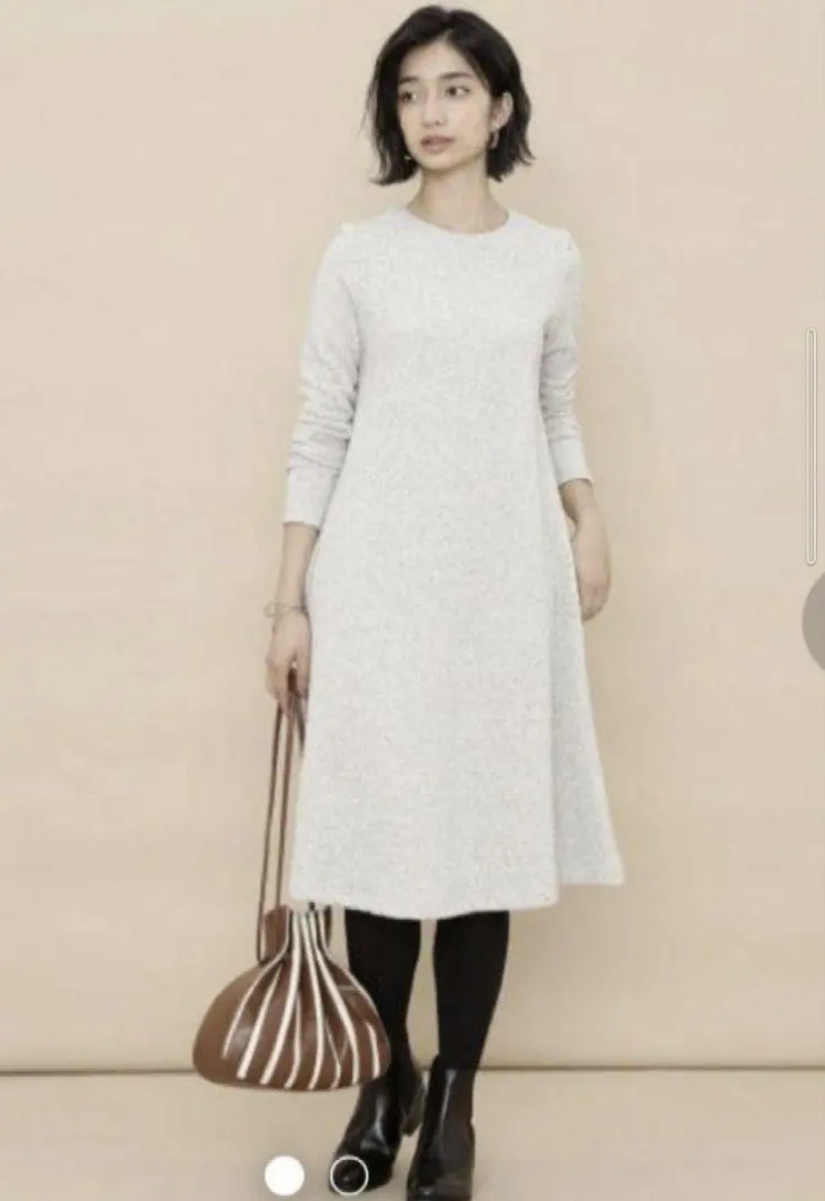 Thumbnail of Excellent Condition Adam et Rope Crew Neck A-line Dress, Free Size, Made in Japan