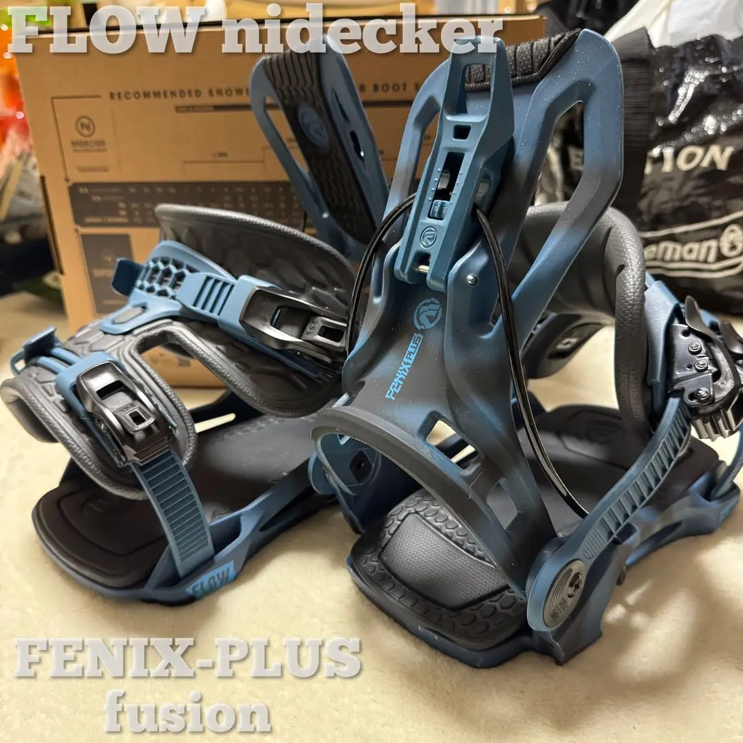 つ*ー様 FLOW/フロー FENIX-PLUS Lサイズ青 スノーボードバイン FLOW フロー バインディング FENIX FUSION フェニックス