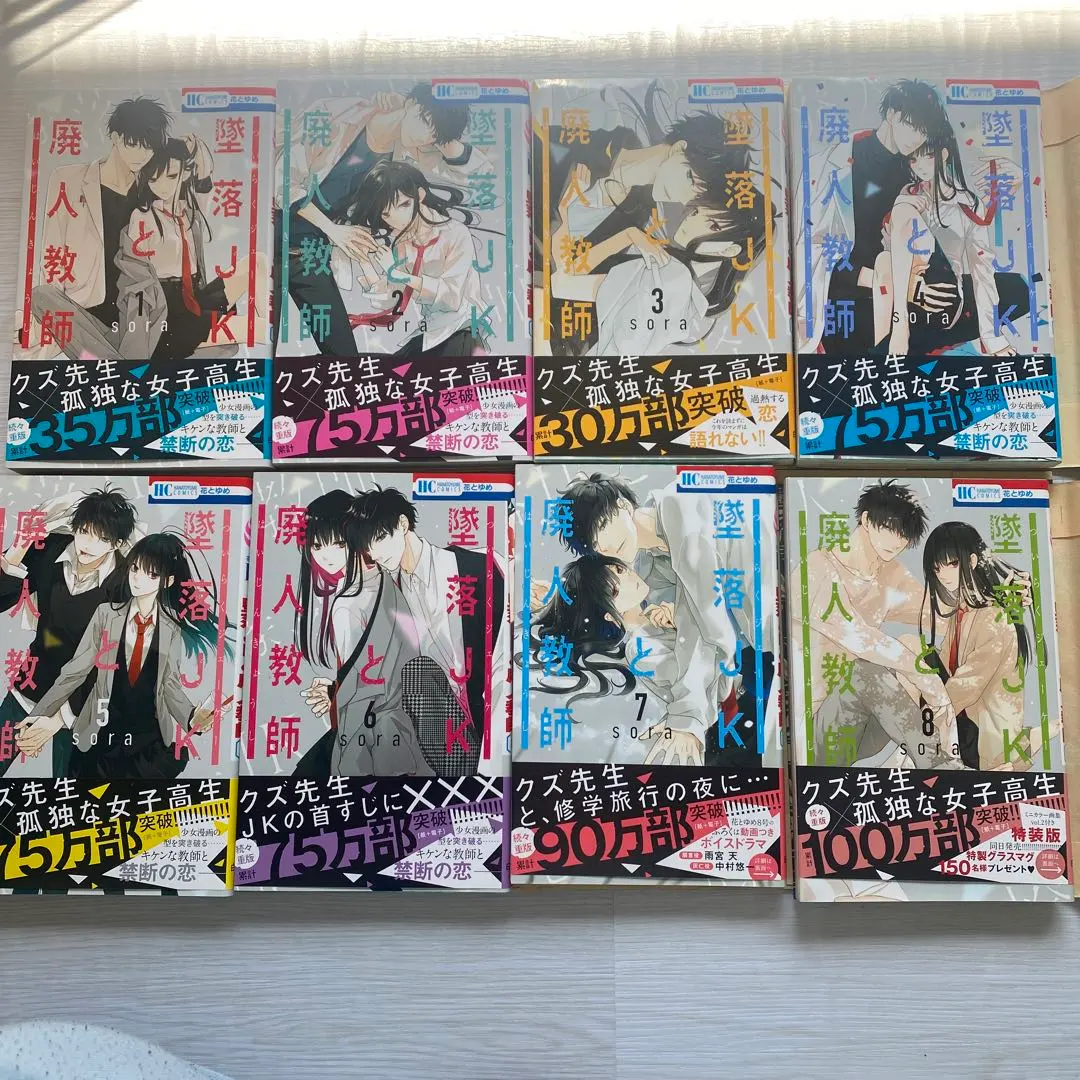 Thumbnail of Falling JK and the Crippled Teacher, Volumes 1-8, by sora