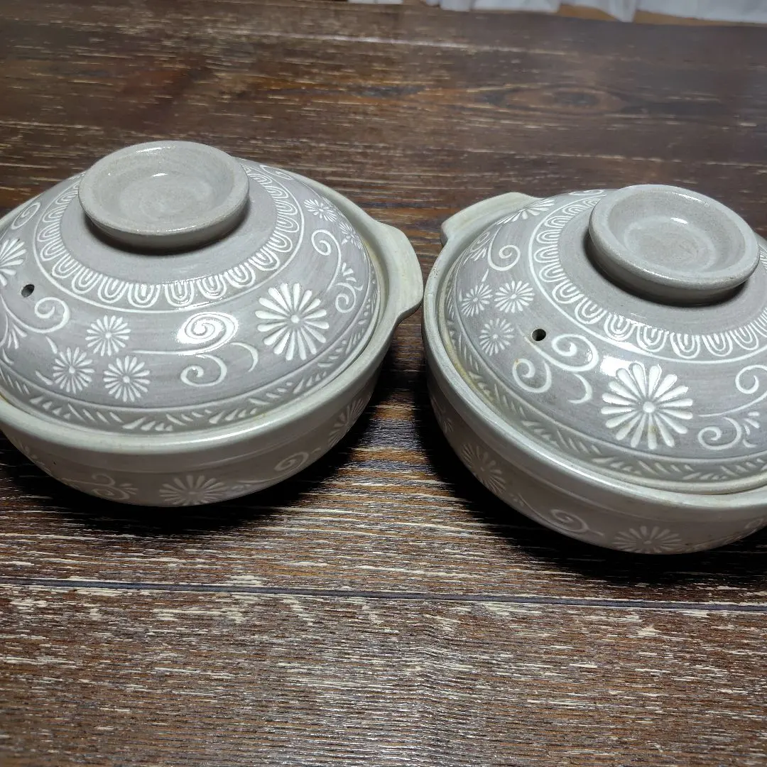 三島 土鍋 2個組 1人份 的縮圖