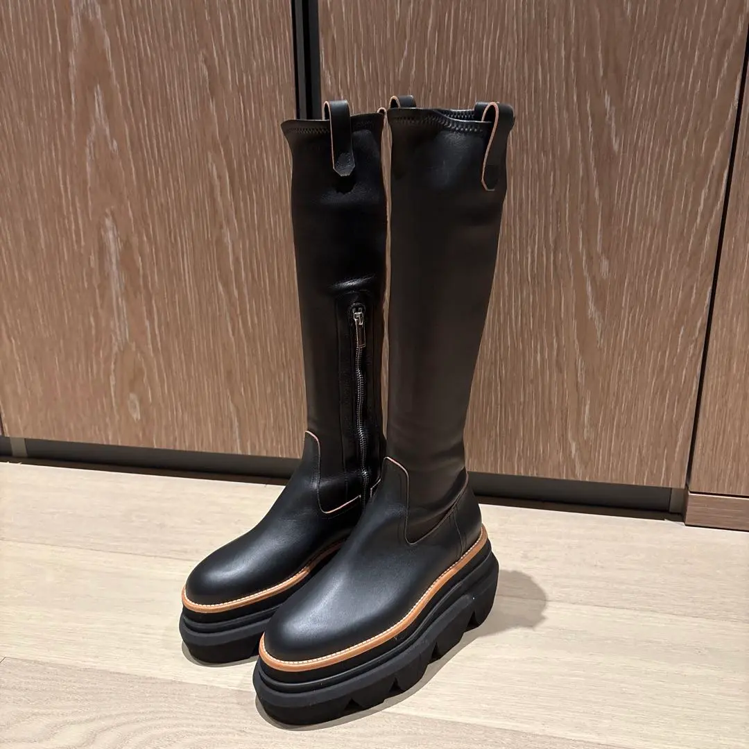 2025年最新】sacai ロングブーツの人気アイテム - メルカリ