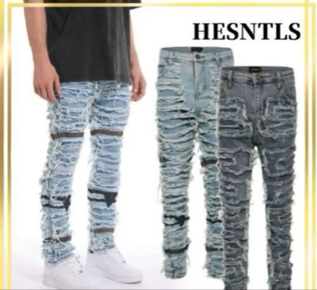 HESNTLS ダメージデニムパンツ 2025年最新】hesntlsの人気アイテム - メルカリ