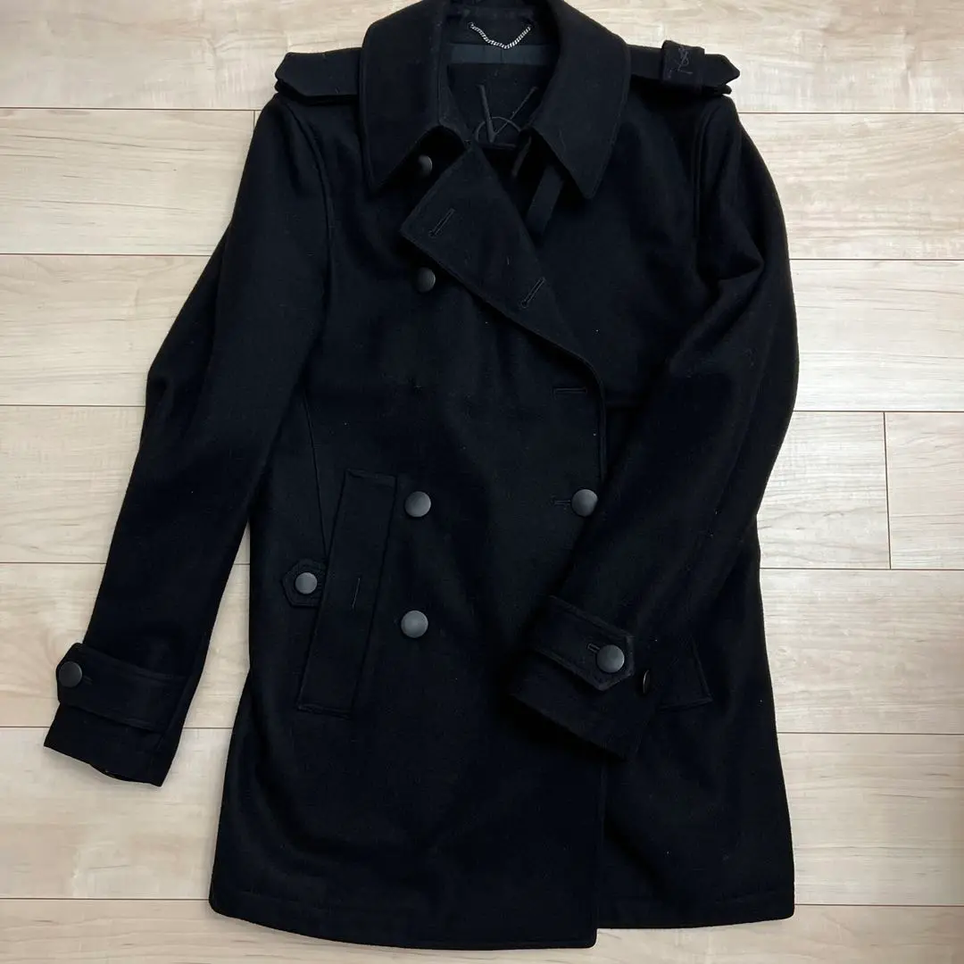 16AW イヴサンローラン　ダブルブレストショートコート　ピークドラペル 楽天市場】イヴサンローラン ダブル ジャケットの通販