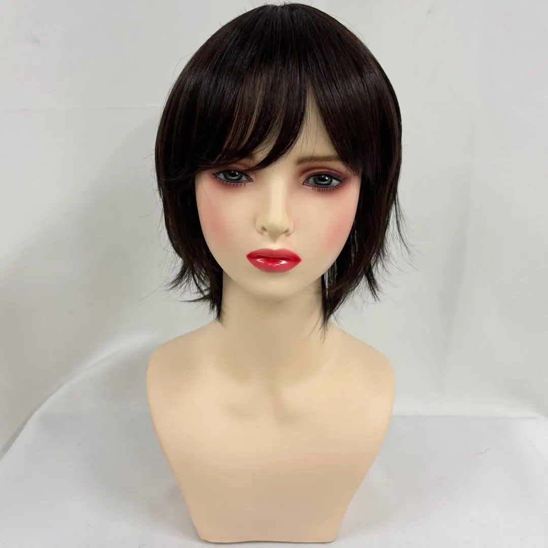Thumbnail of [In Stock] Short Wig W-568 Black Hair Brown Hair Full Wig Wigs2you