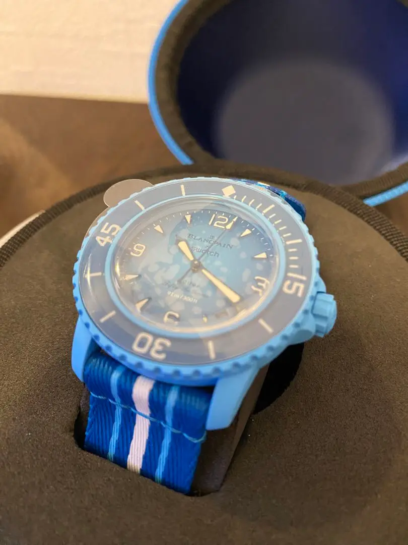 スウォッチ　ブランパン ブルーラグーン　試着のみ極美品 Bioceramic Scuba Fifty Fathomsコレクション – BLUE LAGOON