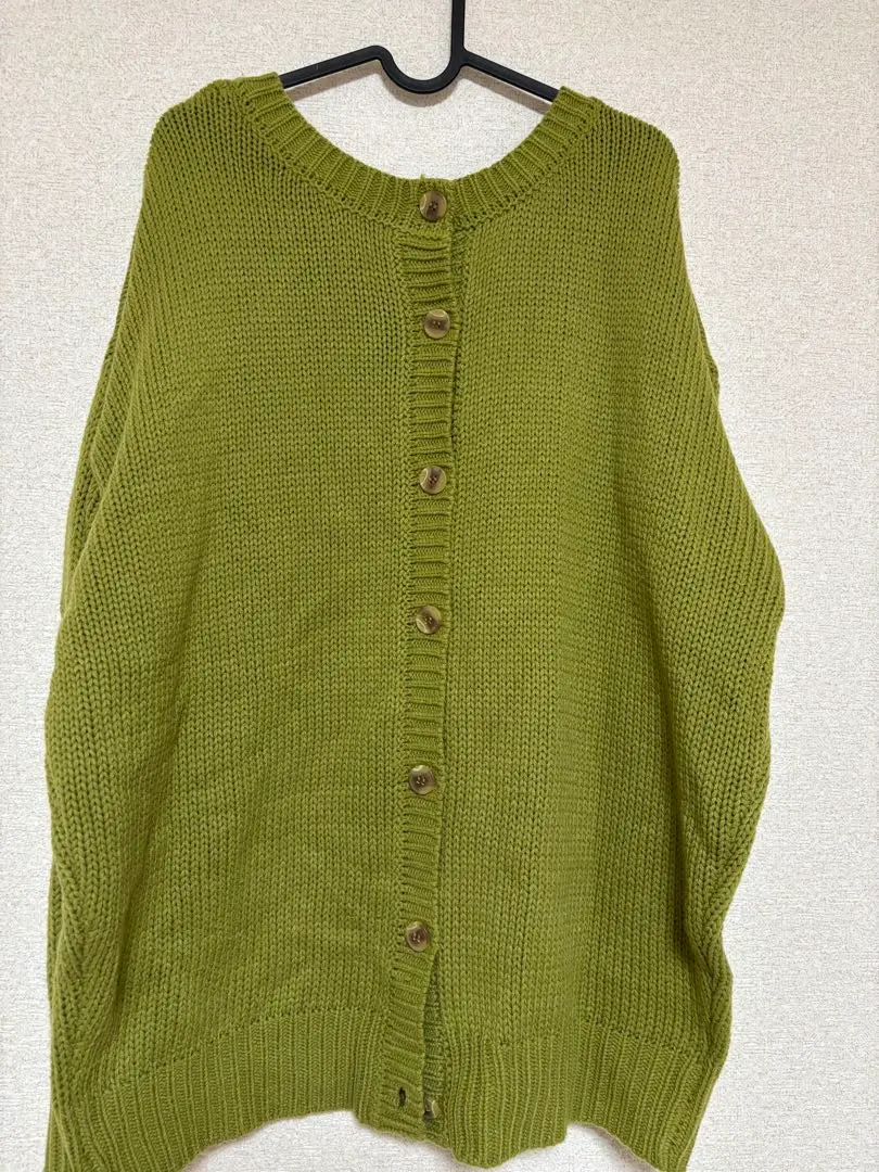 Thumbnail of Green knit cardigan