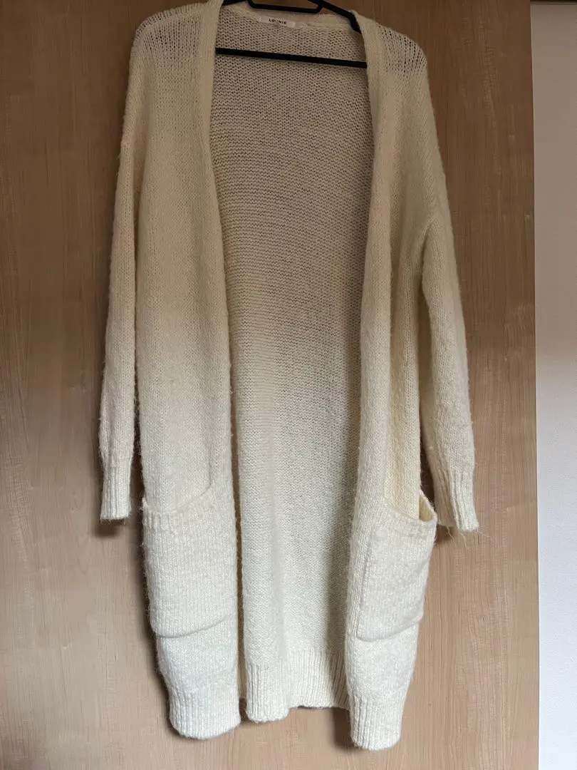 Thumbnail of LOUNIE Long Cardigan, Ivory, Size F