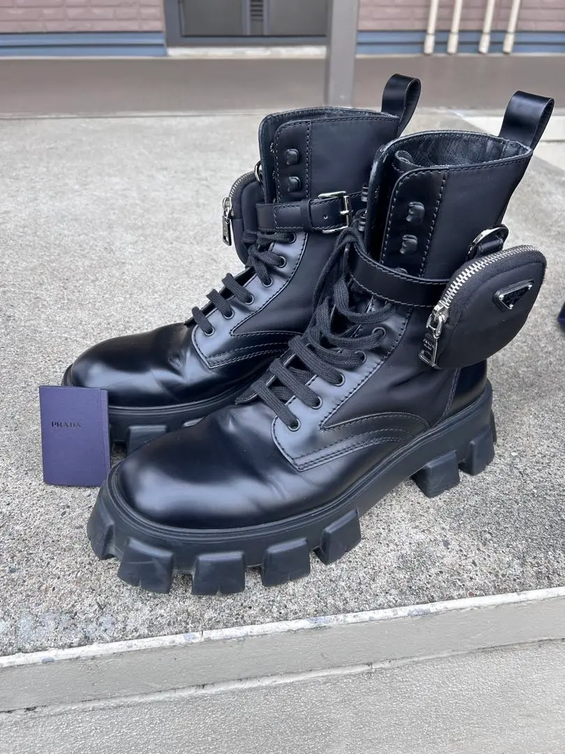 PRADA ブーツ　値下げ不可 プラダ ブーツ PRADA 6万取引突破☆UPS速達便利用！【PRADA