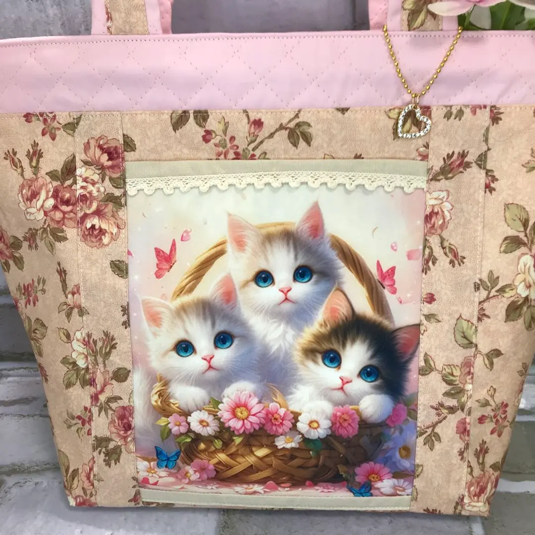 Thumbnail of Tote bag: cat, handmade