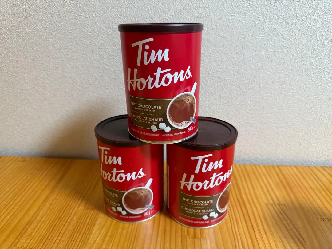 Tim Hortons ココア＆バニラ２缶セット Amazon.com: Tim Horton's Hot Chocolate and Cappuccino Bundle