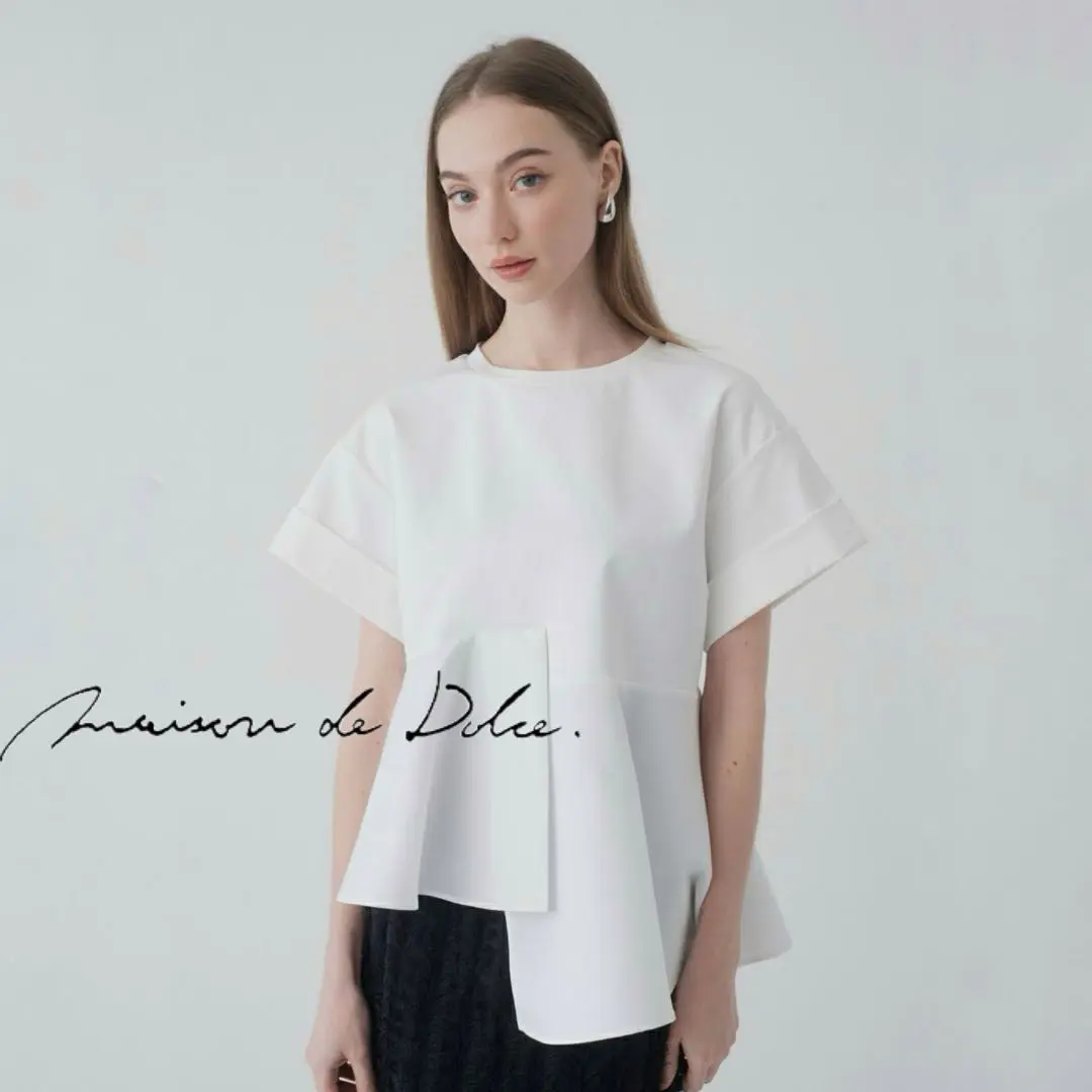 mee♡　maison de Dolce.アシンメトリーTシャツ　ブラック 2025年最新】Maison de dolce アシンメトリーの人気アイテム