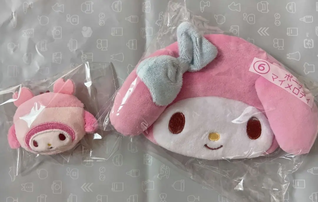マイメロディ ランチトート リボンチャーム フラットポーチ