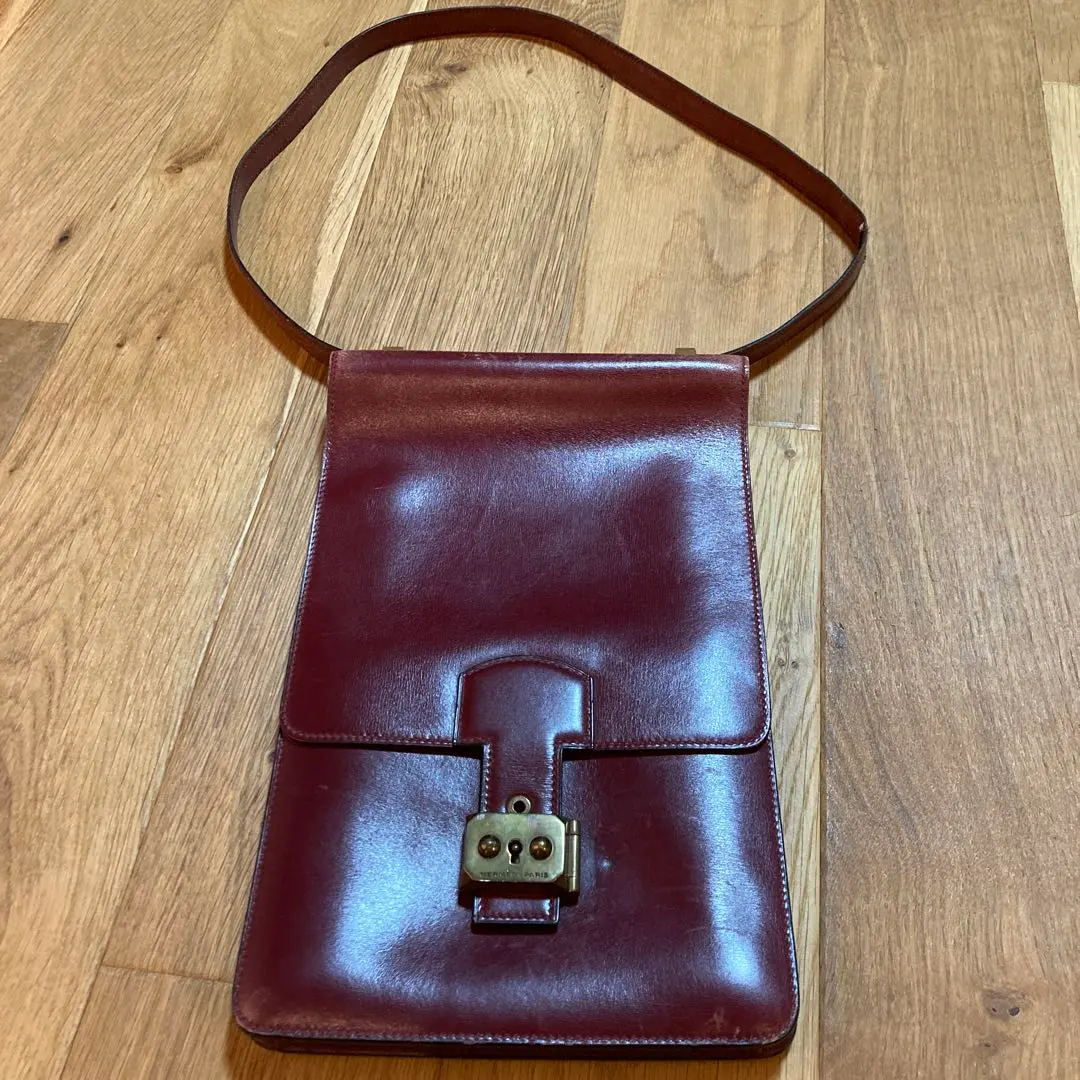 HERMES 酒紅色 肩背包 1955年古董 的縮圖