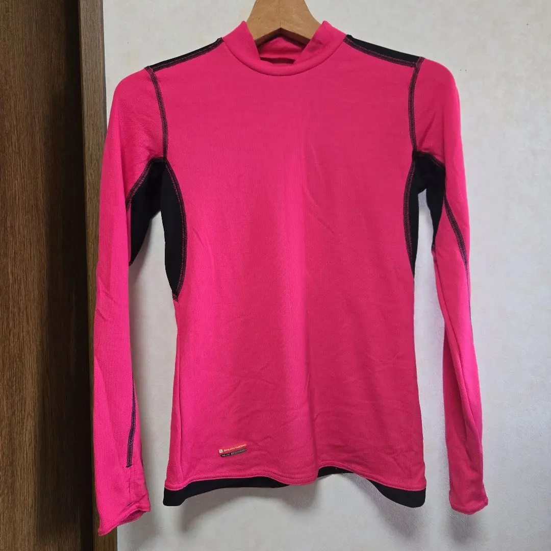 Thumbnail of Mizuno Breath Thermo Long Sleeve High Neck Shirt, Pink