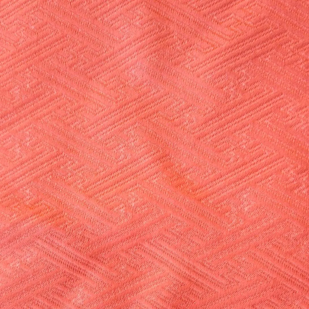 Thumbnail of Solid color silk kimono, salmon color, for tall people