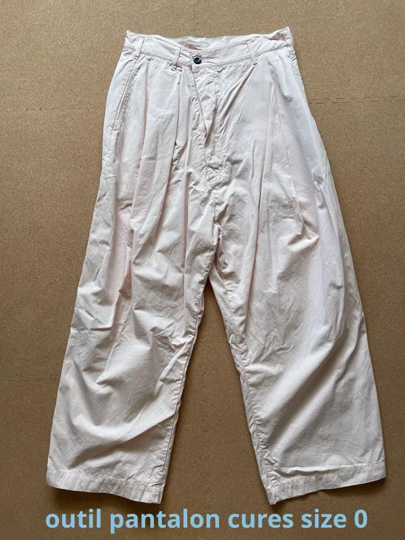 24ss OUTIL アシンメトリー トラウザー ワンタック ツータック パンツ 24ss OUTIL アシンメトリー トラウザー ワンタック ツータック