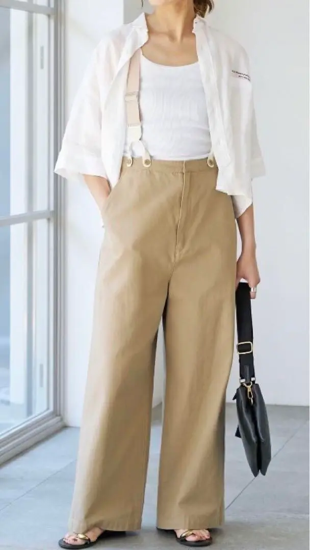 ほぼ未使用✨スピック＆スパン　24SS サスペンダー付きワーカーパンツ　36 Spick & Span｜《追加》サスペンダー付きワーカーパンツ