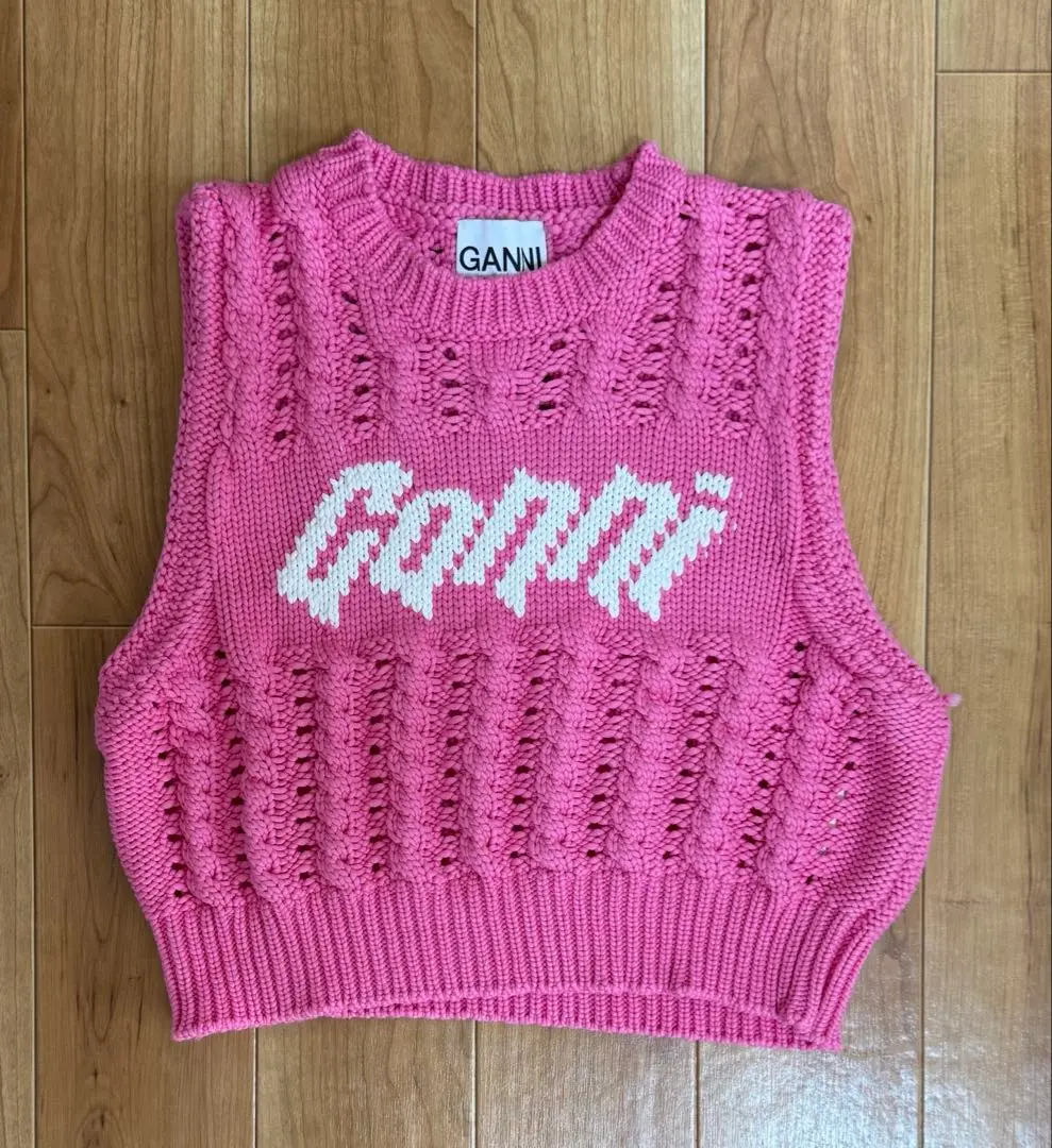 GANNI ピンク リボン付きニットベスト　サイズXS 楽天市場】【7/28-9:59迄2,000円OFFクーポン対象】GANNI ガニー
