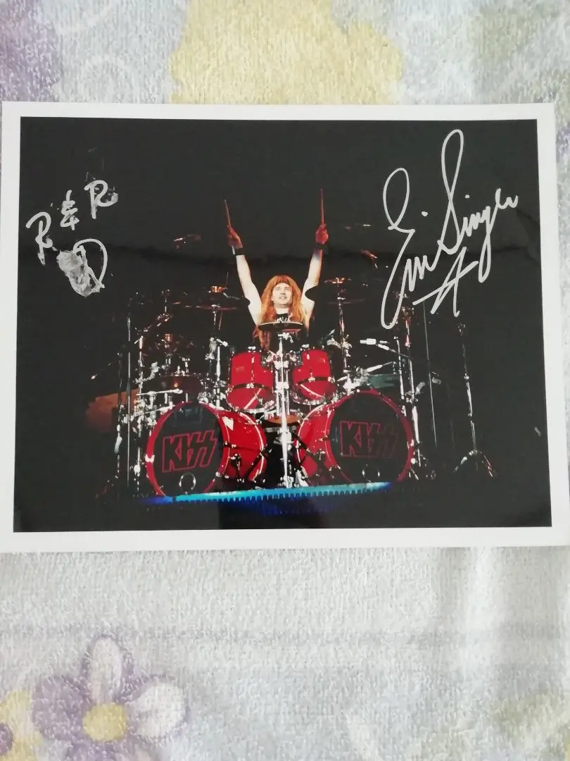 KISS エリック　シンガー　直筆サイン めっちゃ変わる】 キッス KISS エリック シンガー Eric Singer