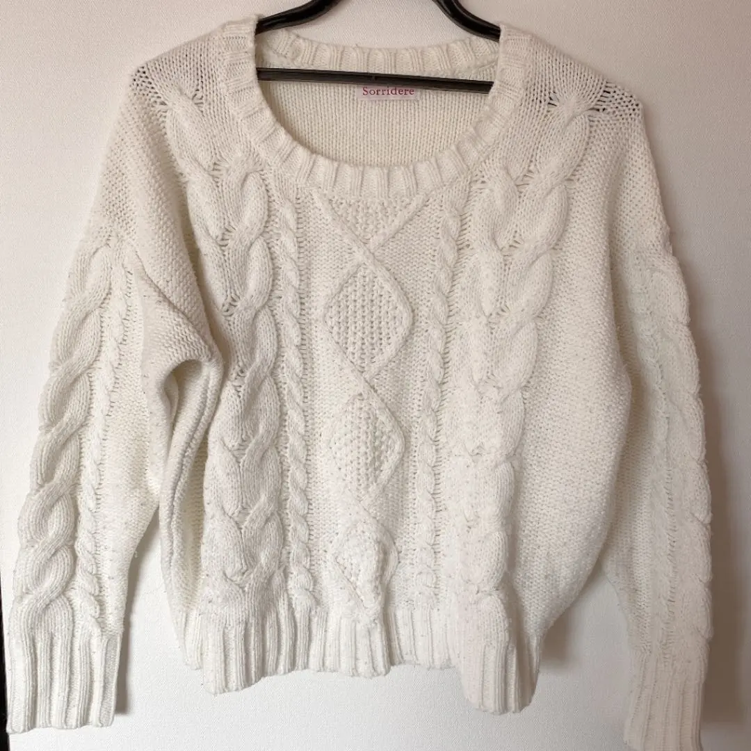 Thumbnail of Knit sweater, white knit, white sweater, Korean women, Korean, Korean fashion