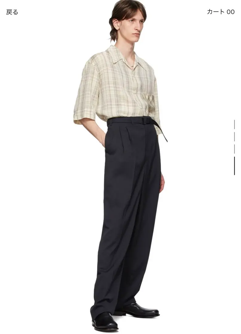 【新品未使用タグ付き】LEMAILE ルメール グレー ウール スラックス 新品未使用タグ付き】LEMAILE ルメール グレー ウール スラックス