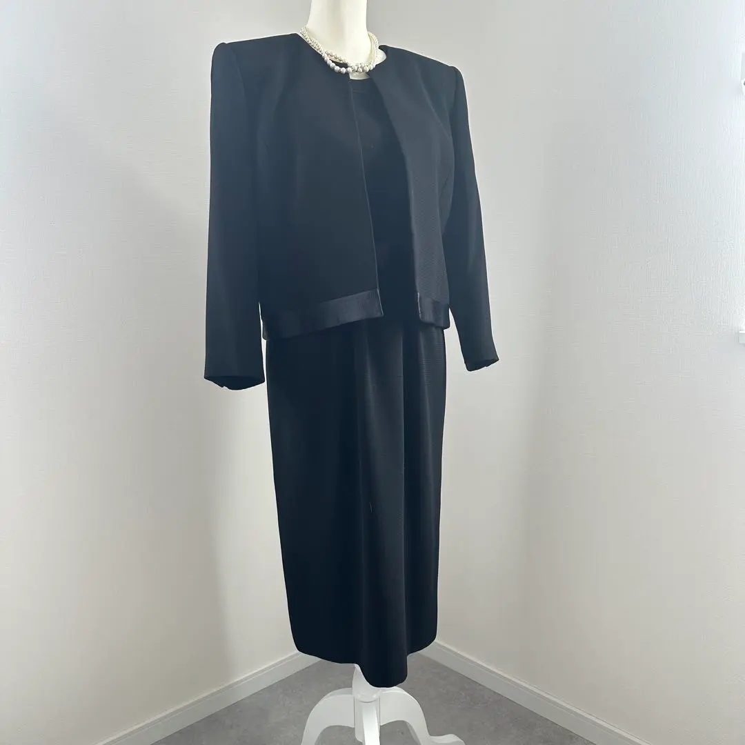 Thumbnail of Hardy Amies, Royal Warrant Holder, Black Formal Dress Set, Size 13