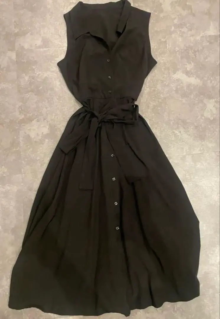 Thumbnail of Sleeveless shirt dress, black