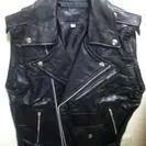 Thumbnail of Cool short-sleeved leather jacket!! Unisex. Size 36