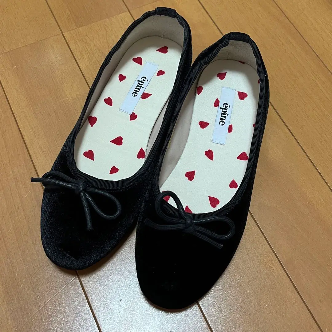 epine エピヌ バレエシューズ ブラック epine エピヌ バレエシューズ 厚底 23.5 cm - メルカリ