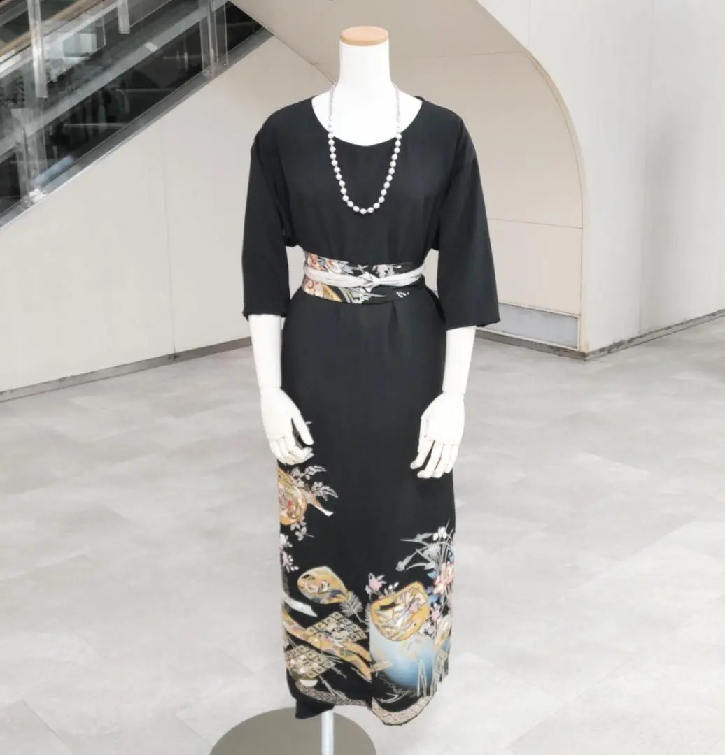 長禮服・黑留袖・谷崎潤一郎的世界・友禪・金箔・金駒刺繡・有裡布 的縮圖