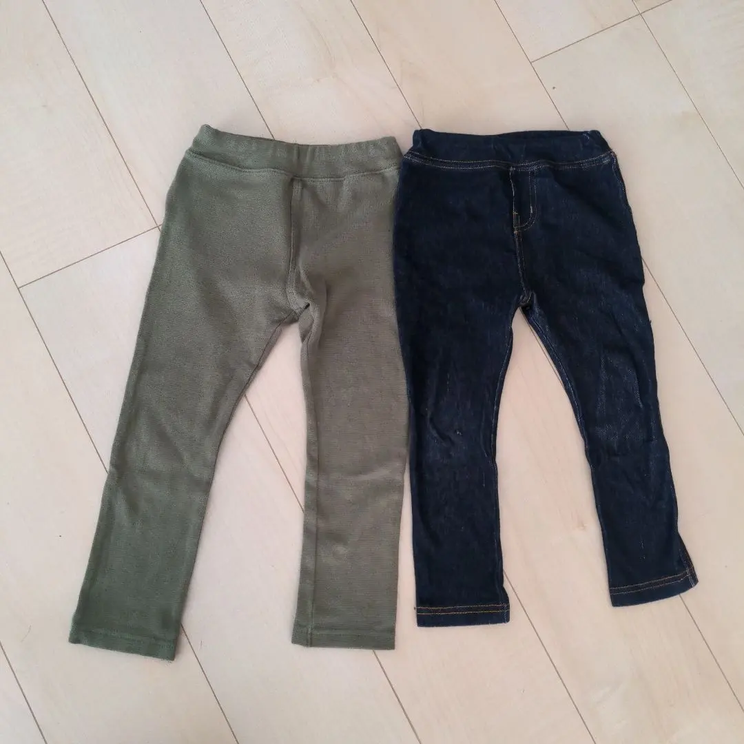 Thumbnail of Kids' Pants 95, 100 cm Khaki Denim Set of 2