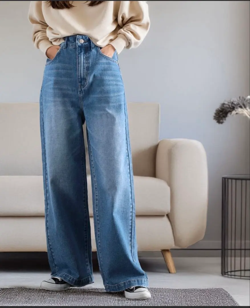 Classical Elf 闊腿牛仔褲 淺藍色S 的縮圖