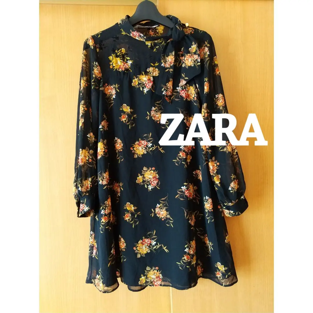 Thumbnail of ZARA★Flowy, see-through & lovely floral print dress