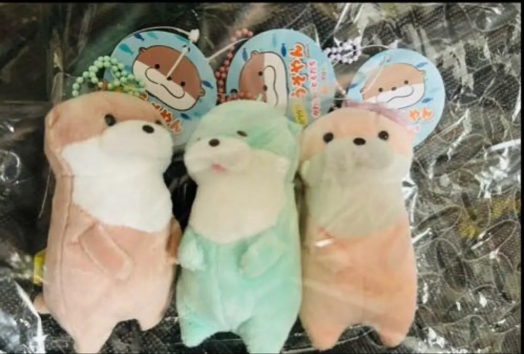 Thumbnail of Not for Sale! Super Rare! 3 Items: Usoyan Otter Keychain, Mascot, Plush Toy