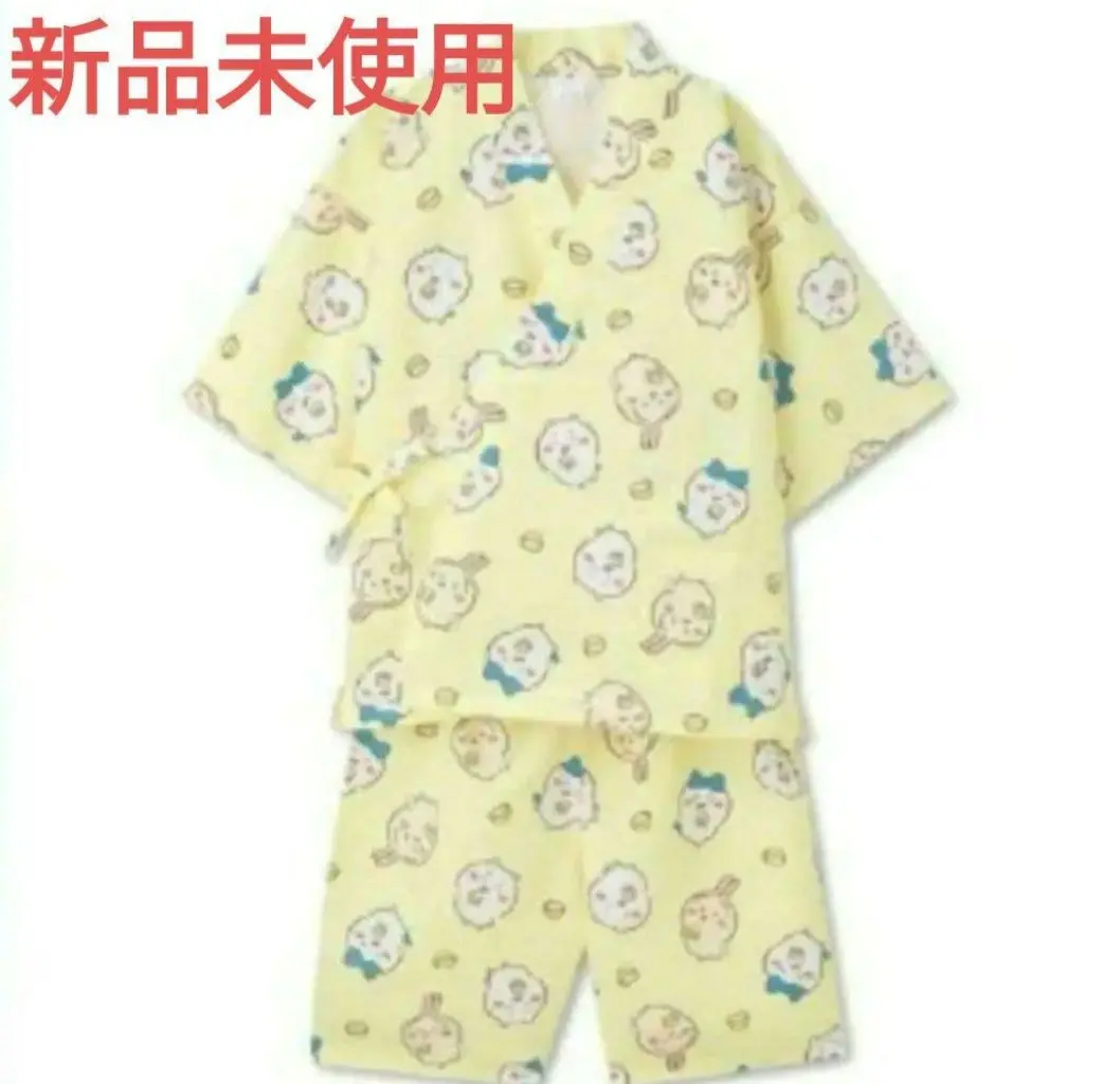 Avail ちいかわ 貓貓 兔兔 甚平 3L 黃色 大尺碼 的縮圖