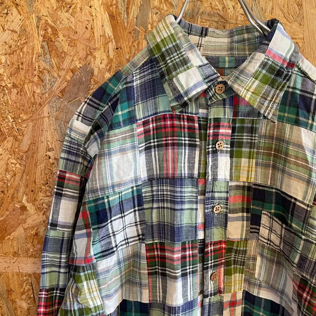 Thumbnail of AE8864 CANDY FAN TASY Long Sleeve Shirt Green Check