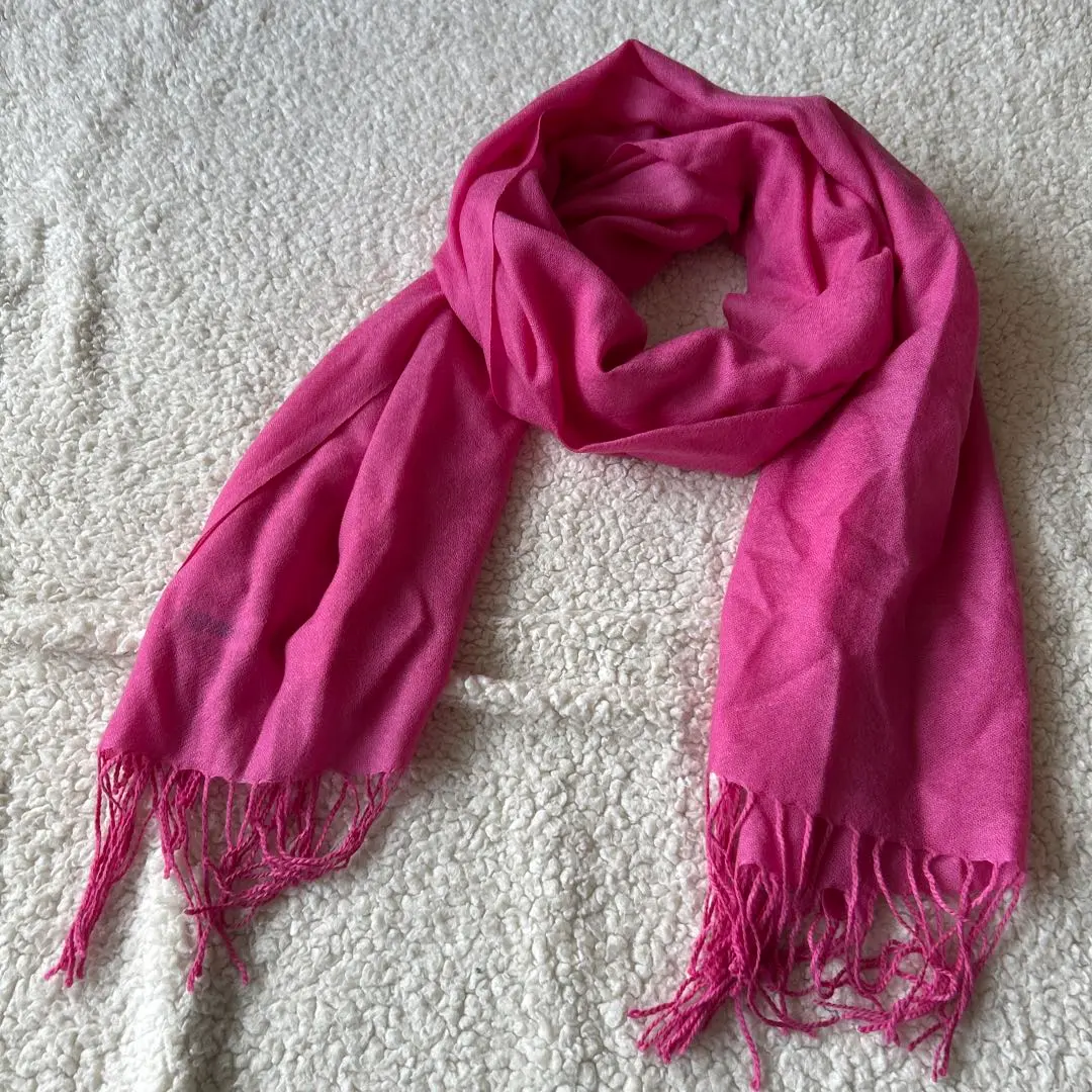 Thumbnail of Cashmere 100% Stole Shawl Kawabe Co., Ltd. Pink