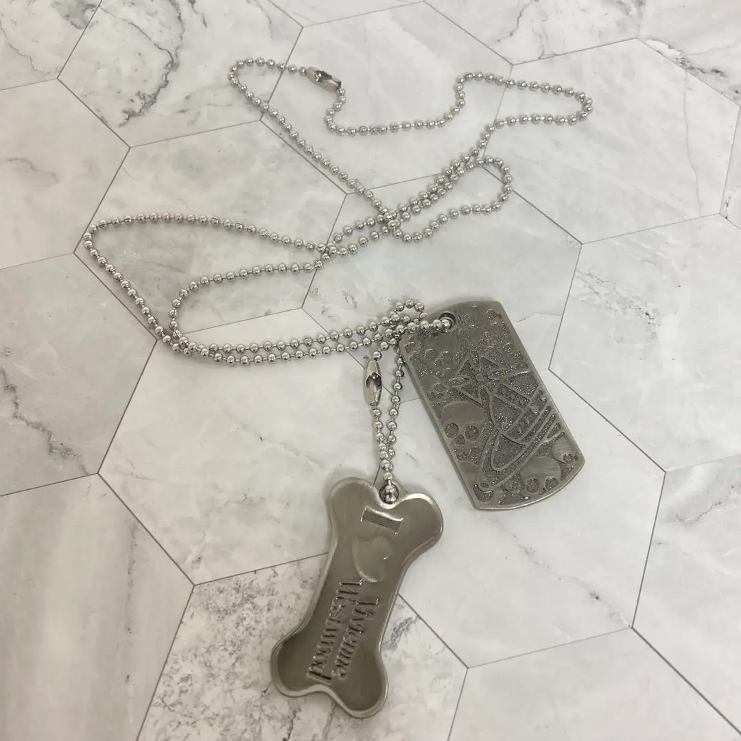 Vivienne Westwood ドックタグプレート　キーホルダー　ネックレス Vivienne Westwood Ball Chain Dog Tag Plate Necklace No box
