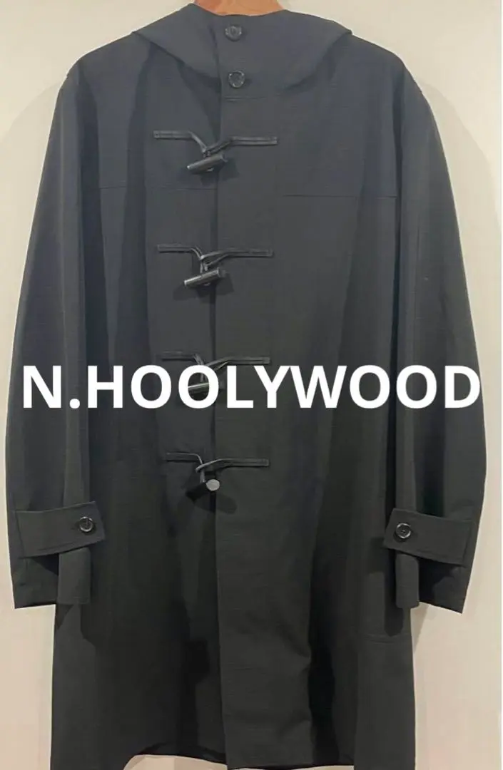 【N.HOOLYWOOD】 コンパイル ダッフル フード コート ブラック N.HOOLYWOOD】 コンパイル ダッフル フード コート ブラック