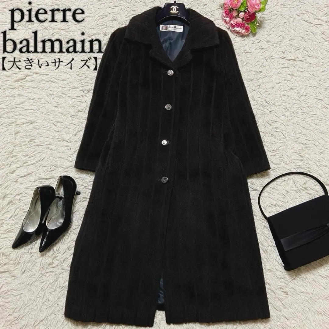 Thumbnail of Pierre Balmain Long Coat - Black - Size 2XL (Large Size)